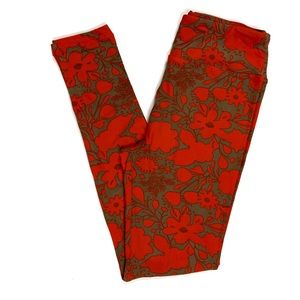 Lularoe red leggings one size